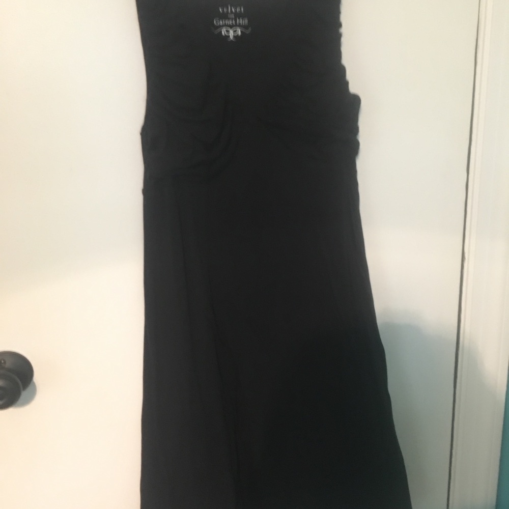 🍀Garnet Hill soft cotton black dress